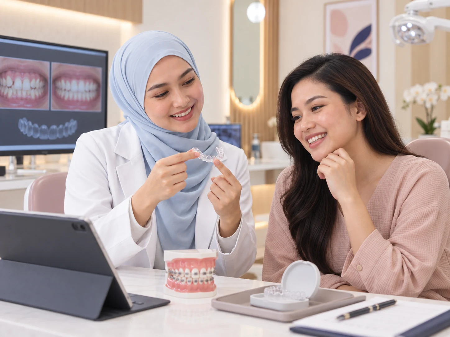 Konsultasi pilihan rawatan aligners